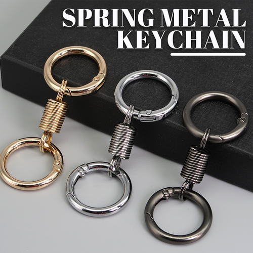 (🔥Last Day Promotion - 49% off)Nordic Retro Spring Double Ring Keychain