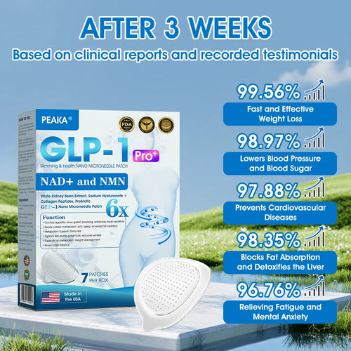 【Last Day Promotion 80% OFF🥇】PEAKA® GLP-1 & NAD+ Slimming & health NANO MICRONEEDLE PATCH🇺🇸(Zero Pain. 24/7 Release | Lose 20lbs FAST | 90% Sugar Drop | )👨⚕️