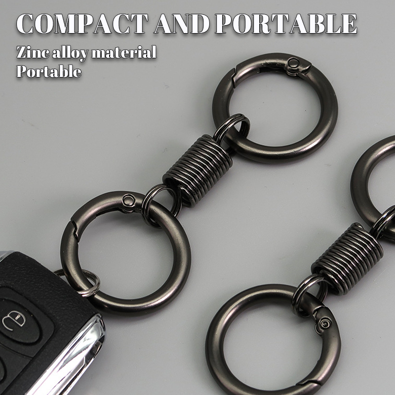 (🔥Last Day Promotion - 49% off)Nordic Retro Spring Double Ring Keychain