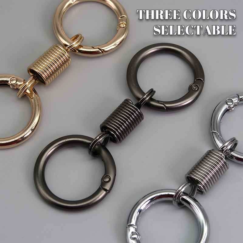 (🔥Last Day Promotion - 49% off)Nordic Retro Spring Double Ring Keychain