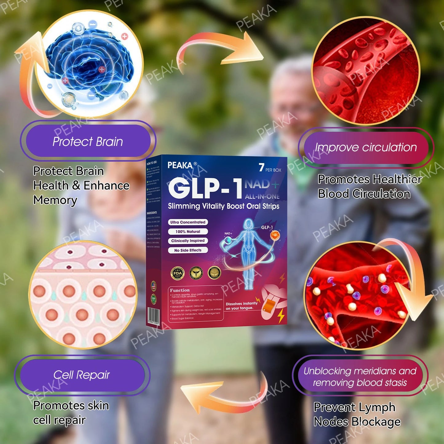 Official Store | PEAKA® GLP‑1 Slimming Vitality Boost Oral Strips 🥇 NAD+ Natural Formula with Moringa & Herbal Extracts | Visible results in 7 days ✅ Supports weight loss, heart health, blood sugar, sleep, joints & more.