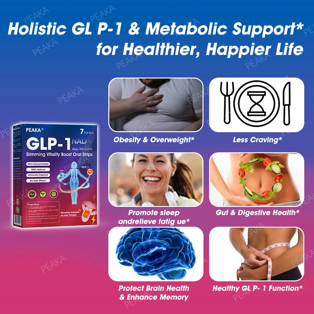 Official Store | PEAKA® GLP‑1 Slimming Vitality Boost Oral Strips 🥇 NAD+ Natural Formula with Moringa & Herbal Extracts | Visible results in 7 days ✅ Supports weight loss, heart health, blood sugar, sleep, joints & more.