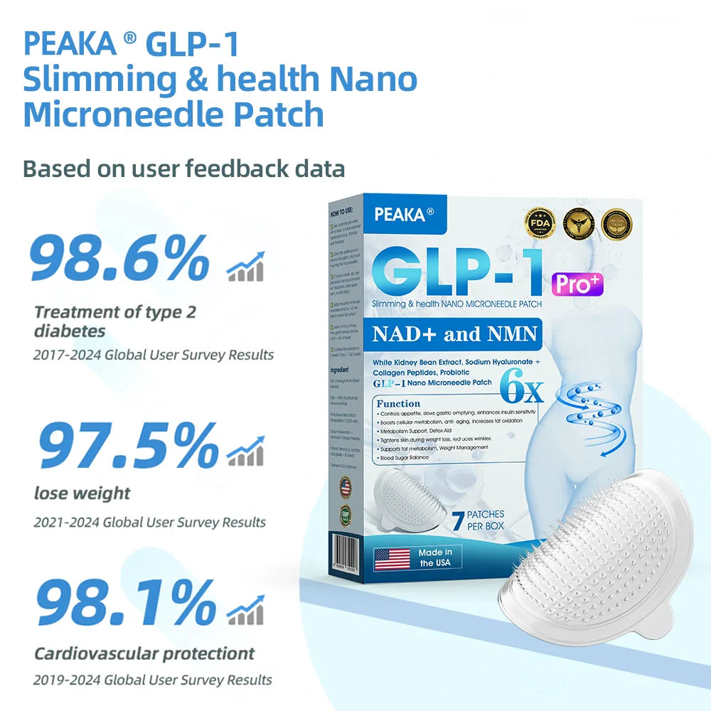 【Last Day Promotion 80% OFF🥇】PEAKA® GLP-1 & NAD+ Slimming & health NANO MICRONEEDLE PATCH🇺🇸(Zero Pain. 24/7 Release | Lose 20lbs FAST | 90% Sugar Drop | )👨⚕️