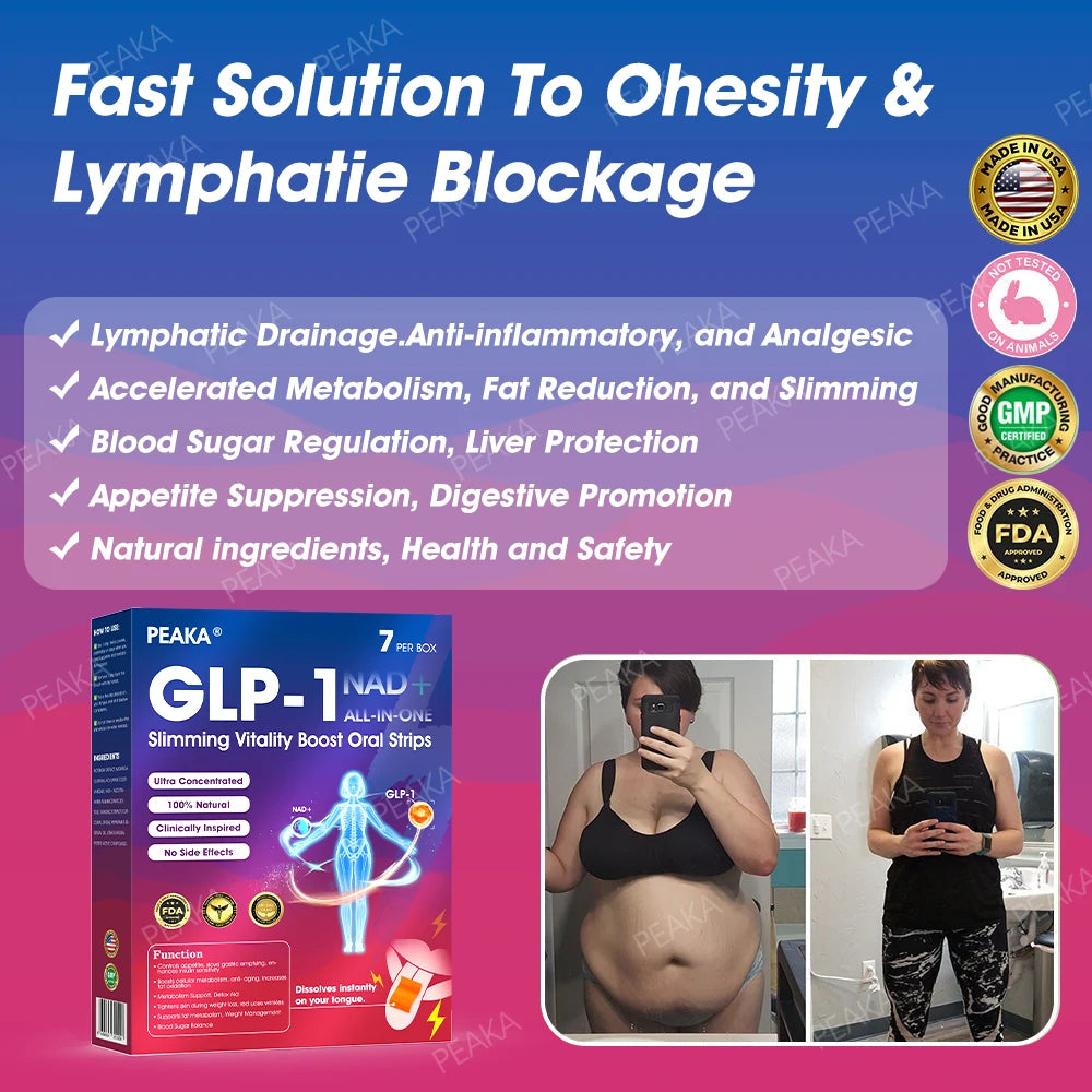 Official Store | PEAKA® GLP‑1 Slimming Vitality Boost Oral Strips 🥇 NAD+ Natural Formula with Moringa & Herbal Extracts | Visible results in 7 days ✅ Supports weight loss, heart health, blood sugar, sleep, joints & more.
