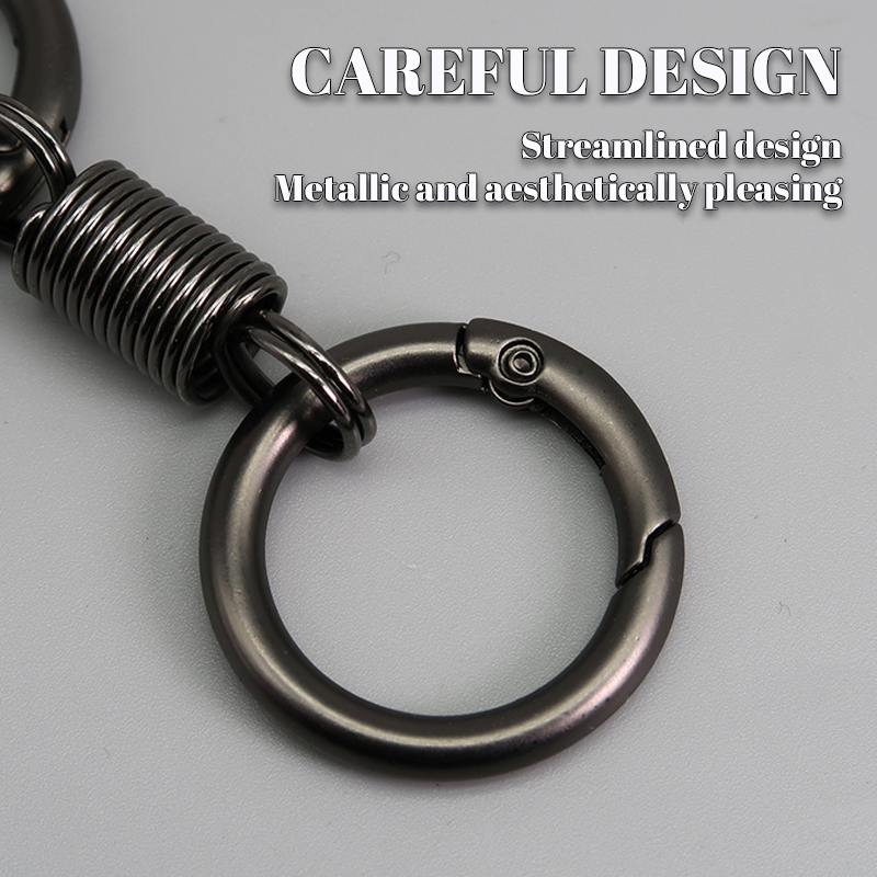 (🔥Last Day Promotion  - 49% off)Nordic Retro Spring Double Ring Keychain