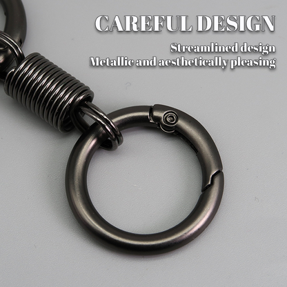 (🔥Last Day Promotion  - 49% off)Nordic Retro Spring Double Ring Keychain