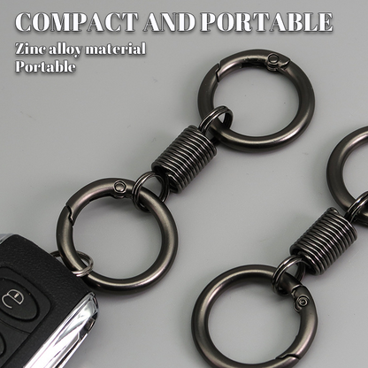 (🔥Last Day Promotion  - 49% off)Nordic Retro Spring Double Ring Keychain