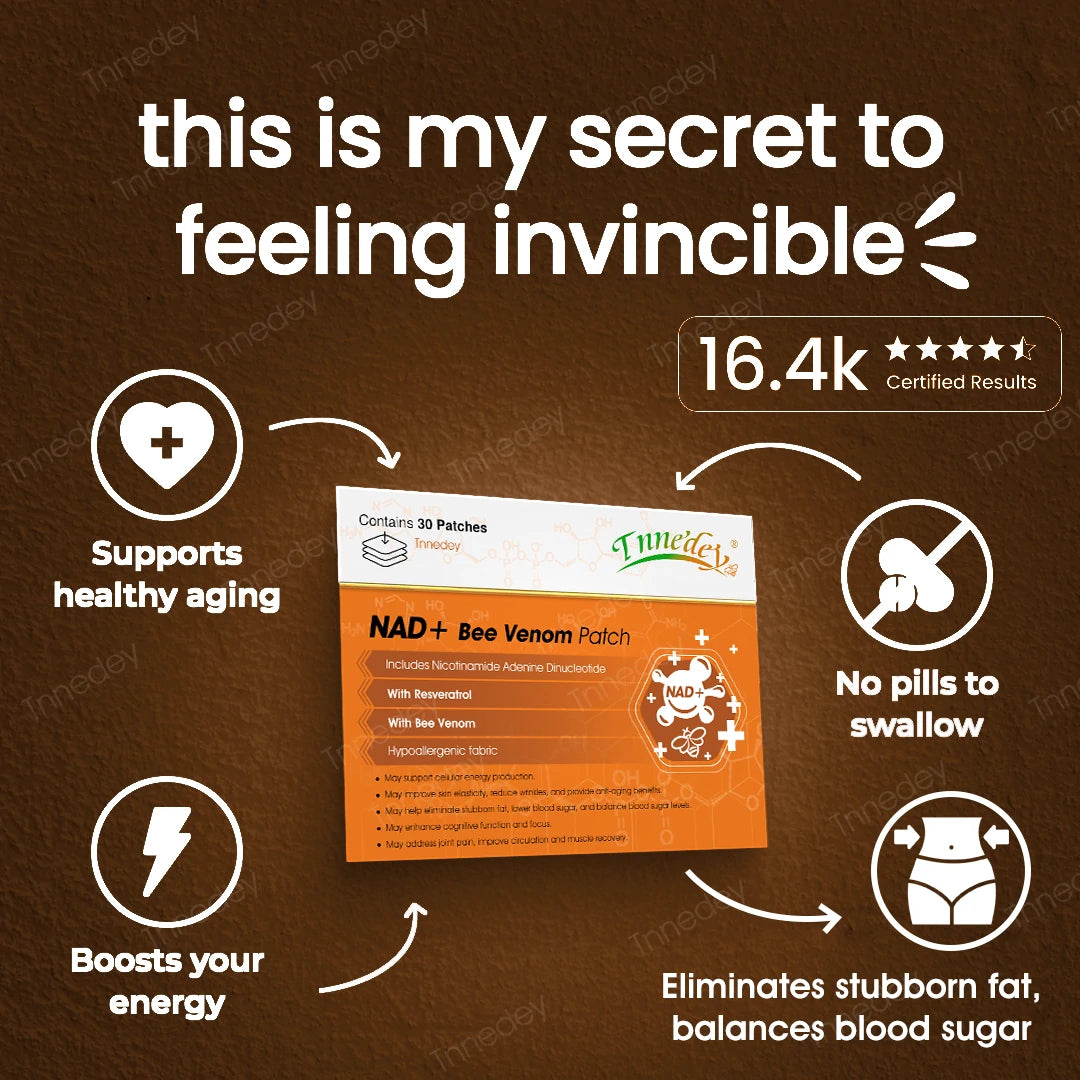 【Official Authorized Store】Tnnedey® NAD+ Bee Venom Patch ⚡– Best Choice for Firming Skin, Supporting Healthy Weight, and Balanced Blood Sugar（Last Day Discount：80%）