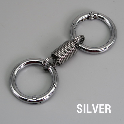 (🔥Last Day Promotion  - 49% off)Nordic Retro Spring Double Ring Keychain