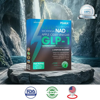 [Official Authorized Store] PEAKA® GLP-1 Slimming & Health Ultra Concentrated Essence Liquid Pearls - NAD+ Moringa & ACV (✅speedy, long-lasting, addressing diabetes, obesity, and cardiovascular diseases) - ⚡